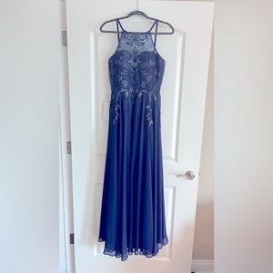 Brand-new beautiful Navy Blue Embellished Prom Dress from JJ’s House